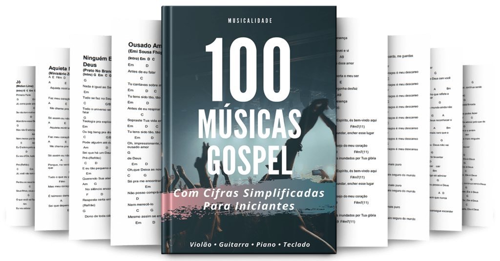 Caderno Gospel Letras, Cifras Violao - Casadei Instrumentos Musicais